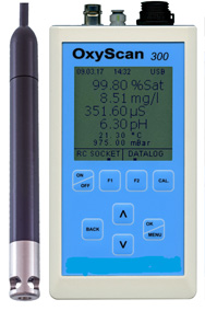 OxyScan 300 "Laboratory" mit Kunststoff-Sauerstoffsensor